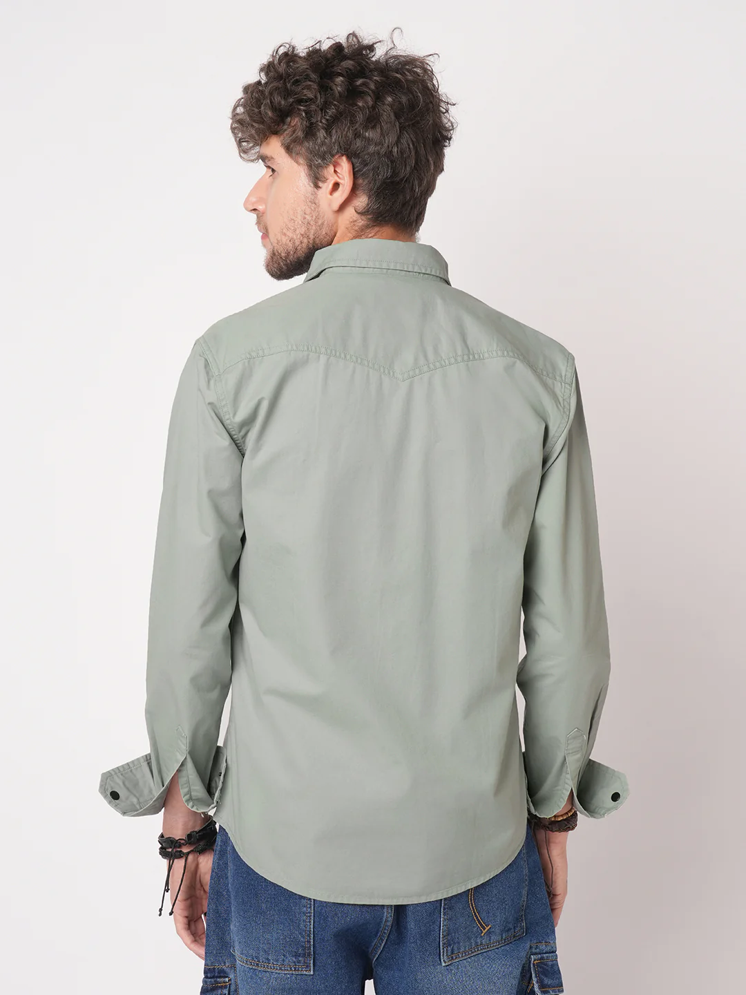 Trout Grey Canvas Double Pocket Overshirt - Image 6