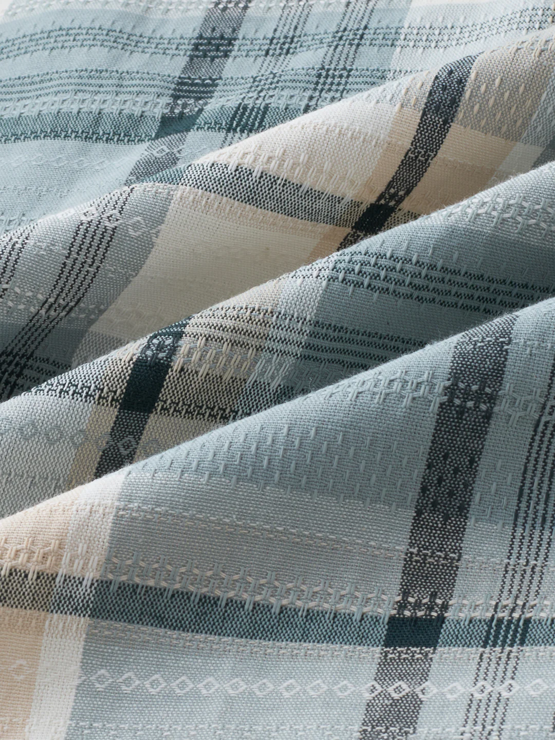 Turquoise Luxe Grid Checks Shirt - Image 9