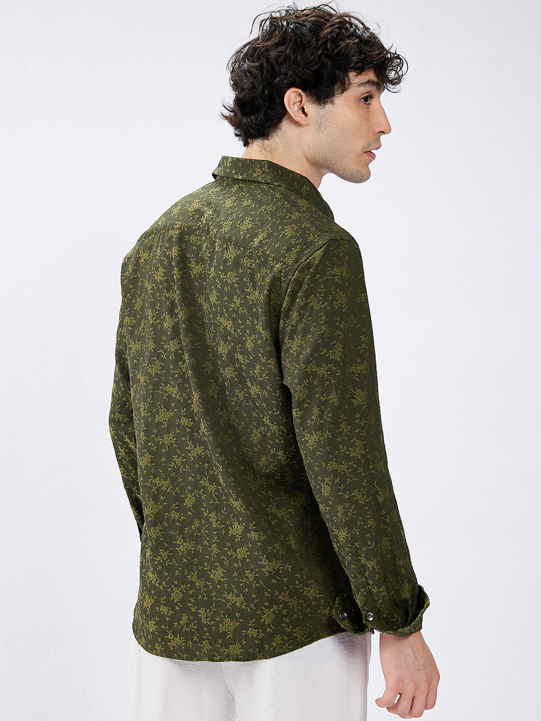 Twilight Green Botanic Veil Embossed Shirt - Image 6