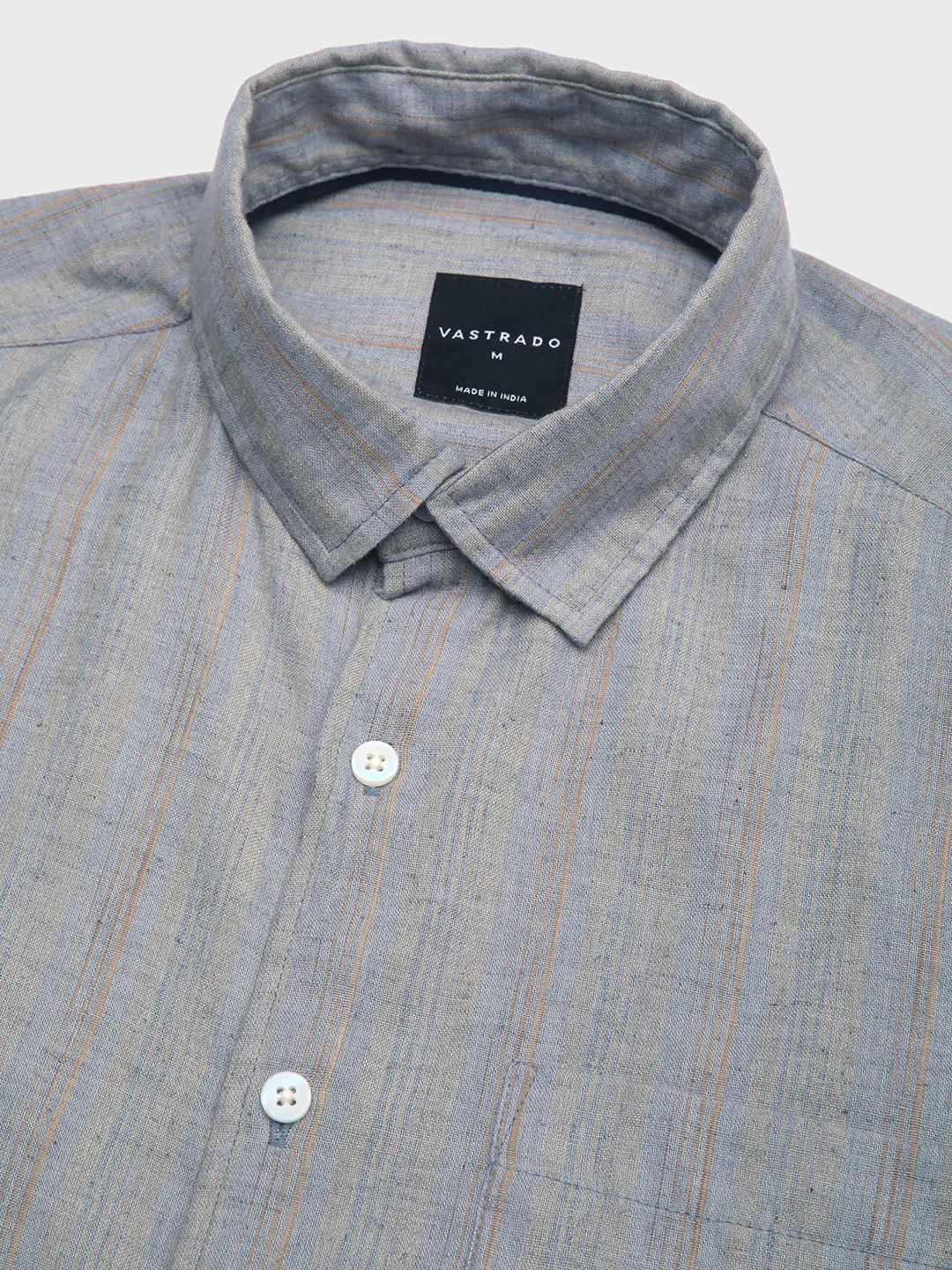 Urban Static Linen Grey Multistripe Shirt - Image 9