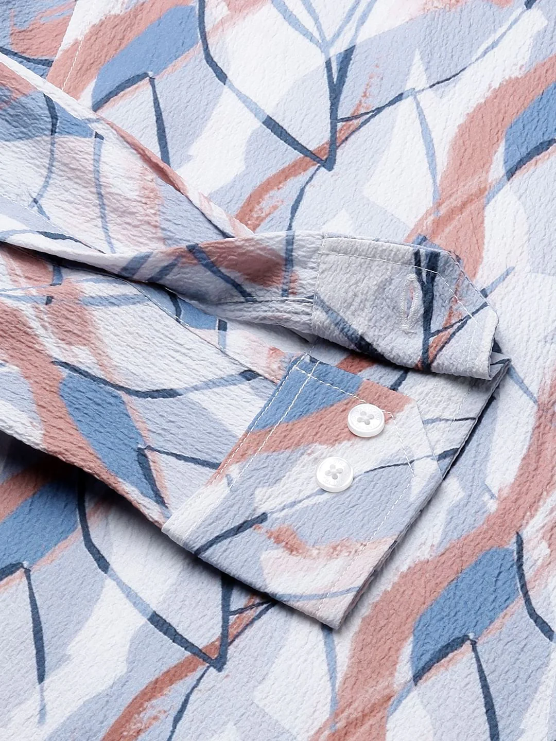 Voguish Abstract Printed Crushed Shirt - Image 3