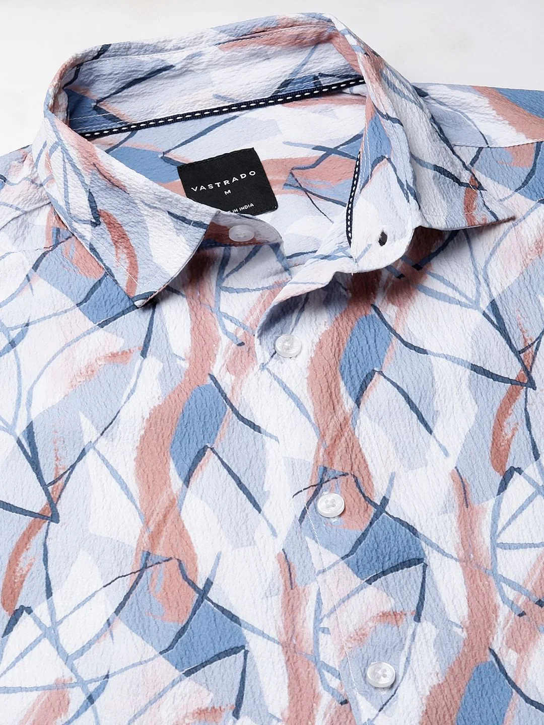 Voguish Abstract Printed Crushed Shirt - Image 9