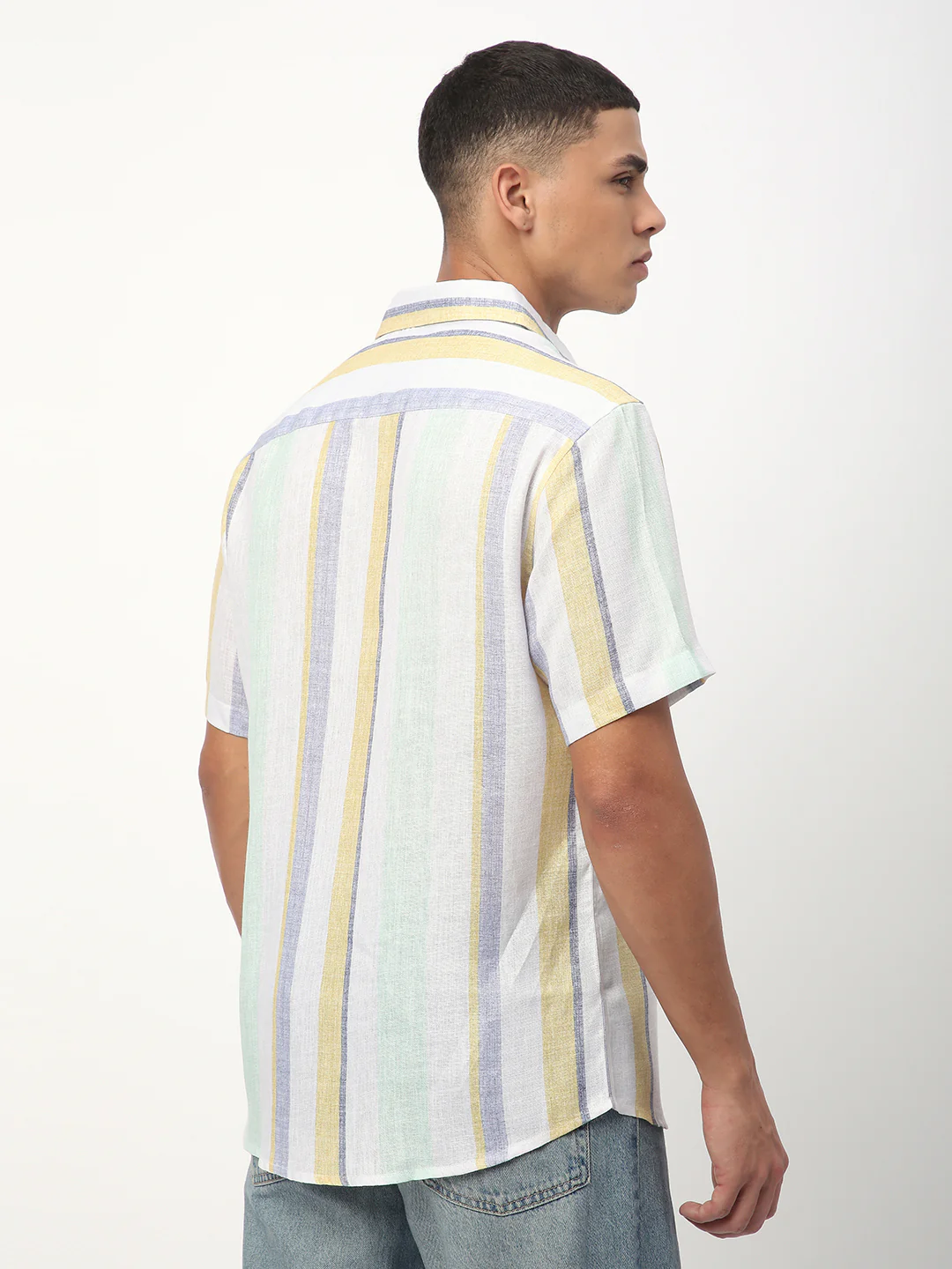 Voguish Multicolour Striped Shirt - Image 7