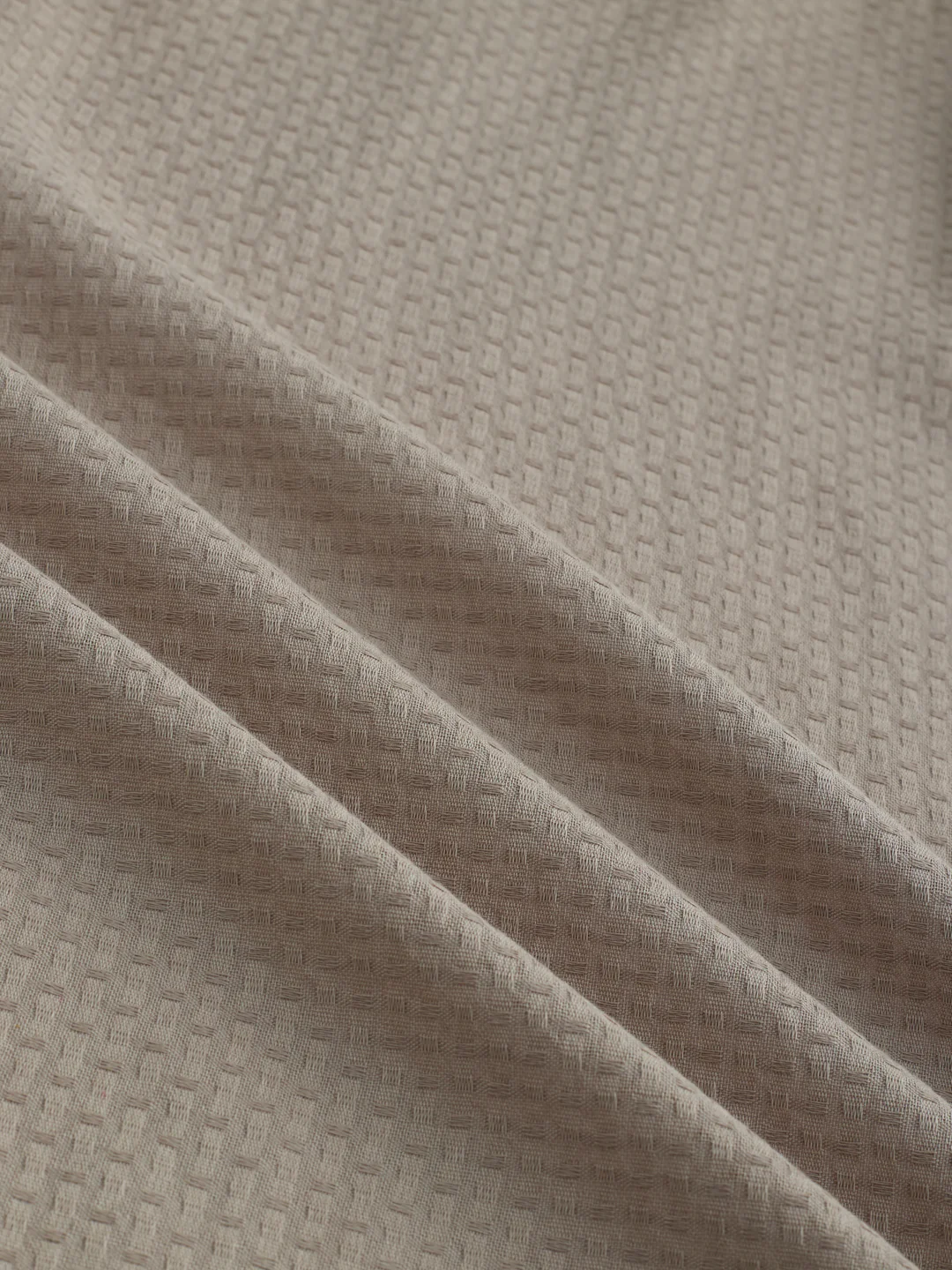 Warm Tan Beige Refined Textured Shirt - Image 9