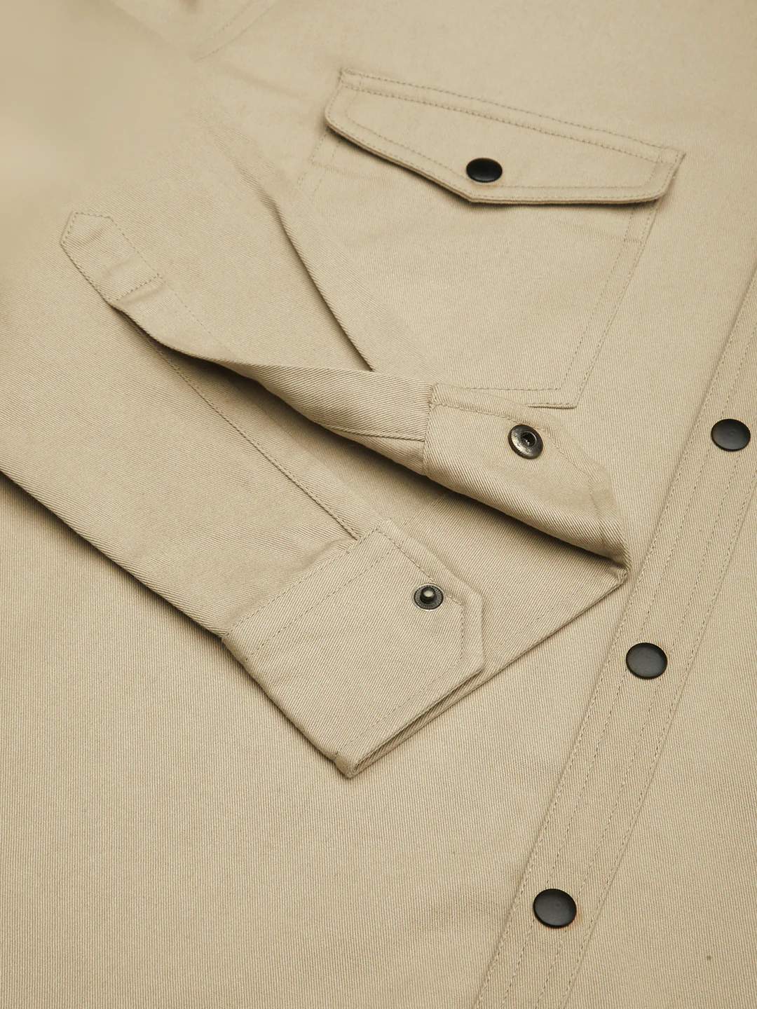 Warm Tan Double Flap Pocket Overshirt - Image 3