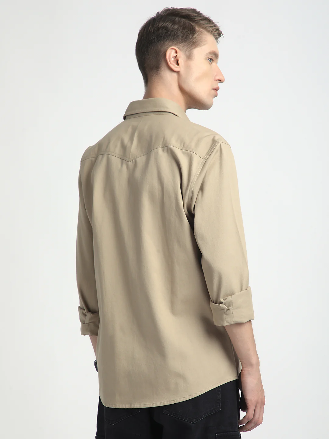 Warm Tan Double Flap Pocket Overshirt - Image 5