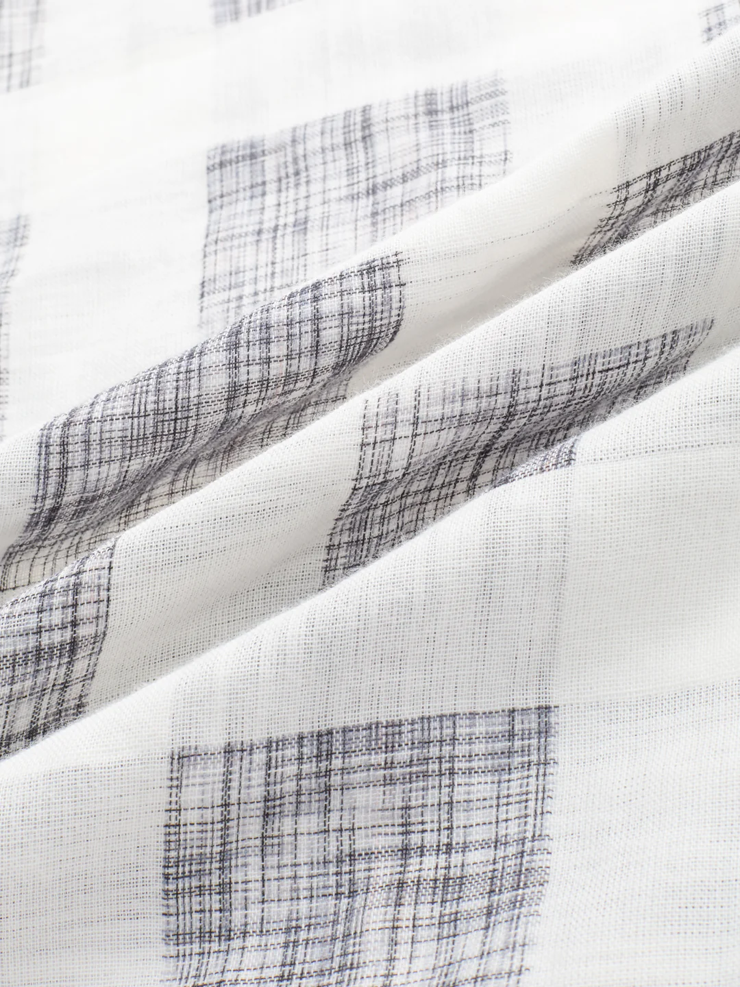 White & Black Geometric Printed Double Cloth Shirt - Image 3