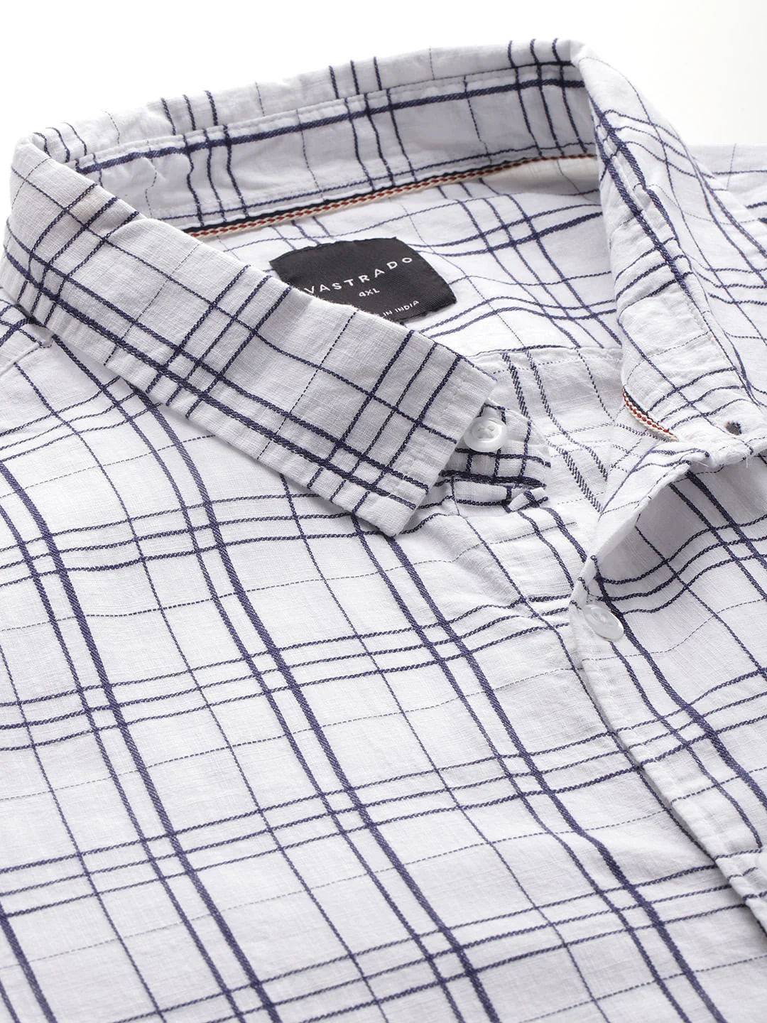 White Graph Checked Shirt - Image 6