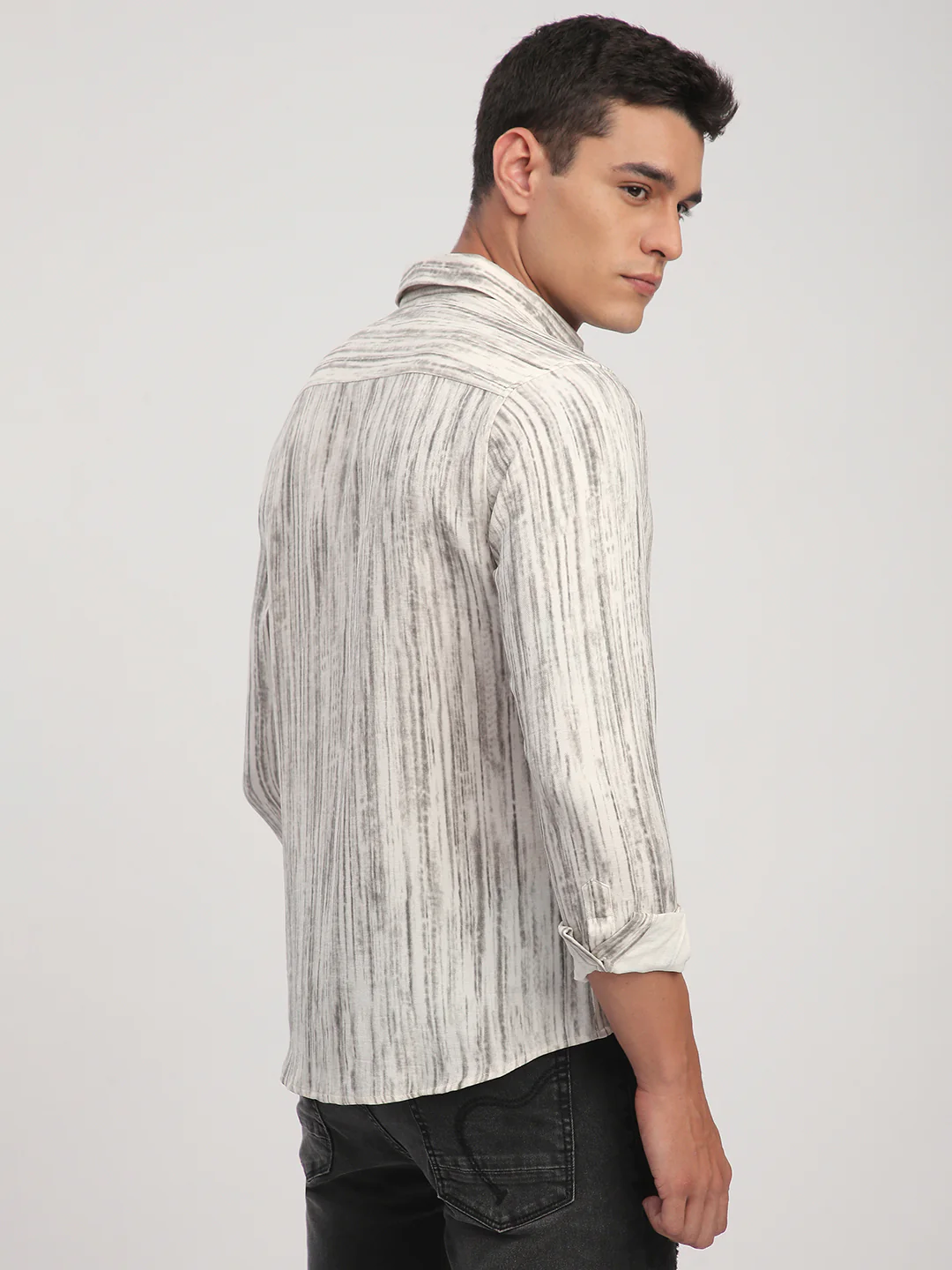 White & Grey Monsoon Mist Printed Shirt - Image 6