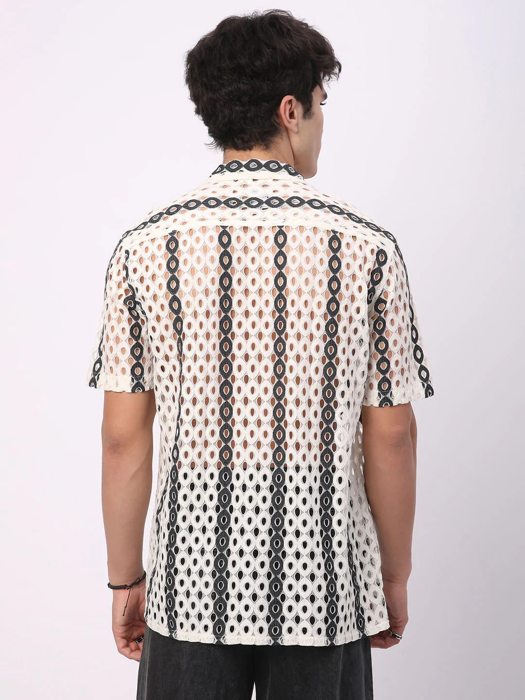 White Guipure Crochet Oversized Shirt - Image 7