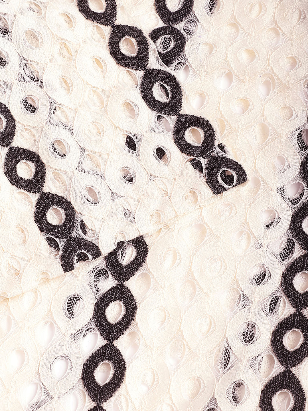 White Guipure Crochet Oversized Shirt - Image 9