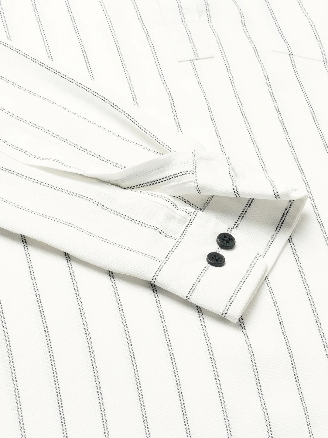 White Pencil Stripe Kurta - Image 8