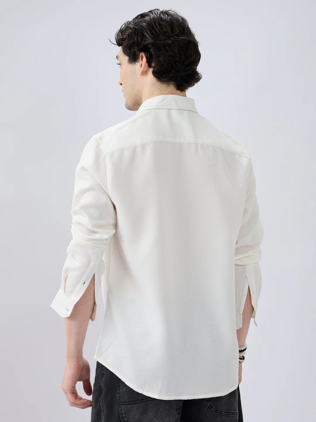 White Waffle Weave Everyday Shirt - Image 6