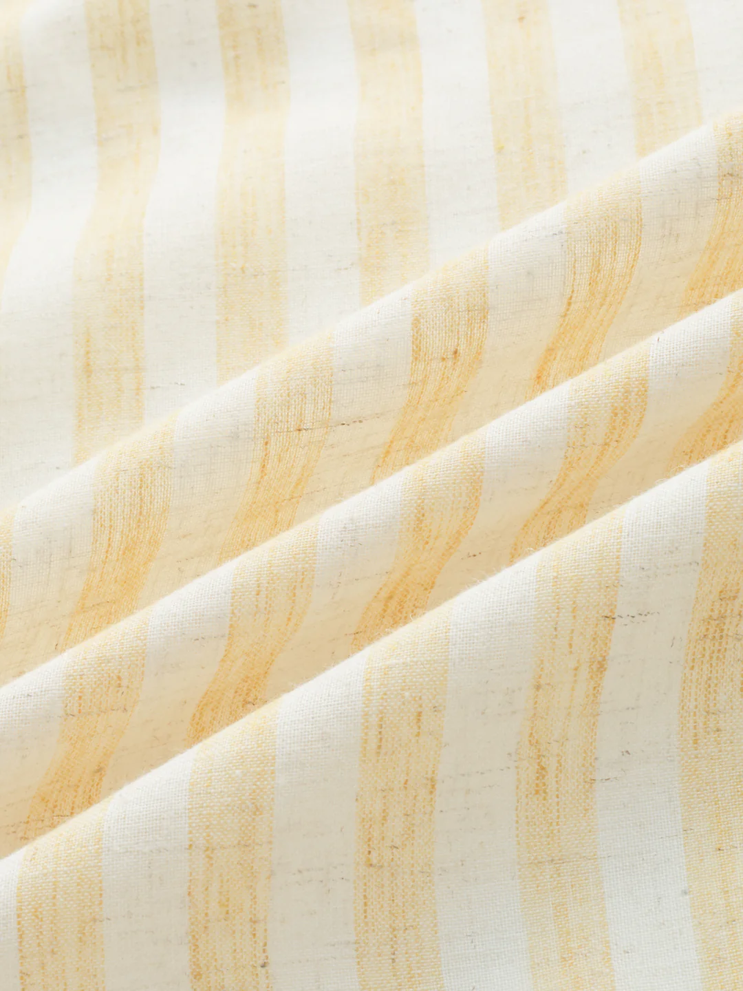 White & Yellow Balanced Striped Boxy Fit Crop Shirt - Image 3