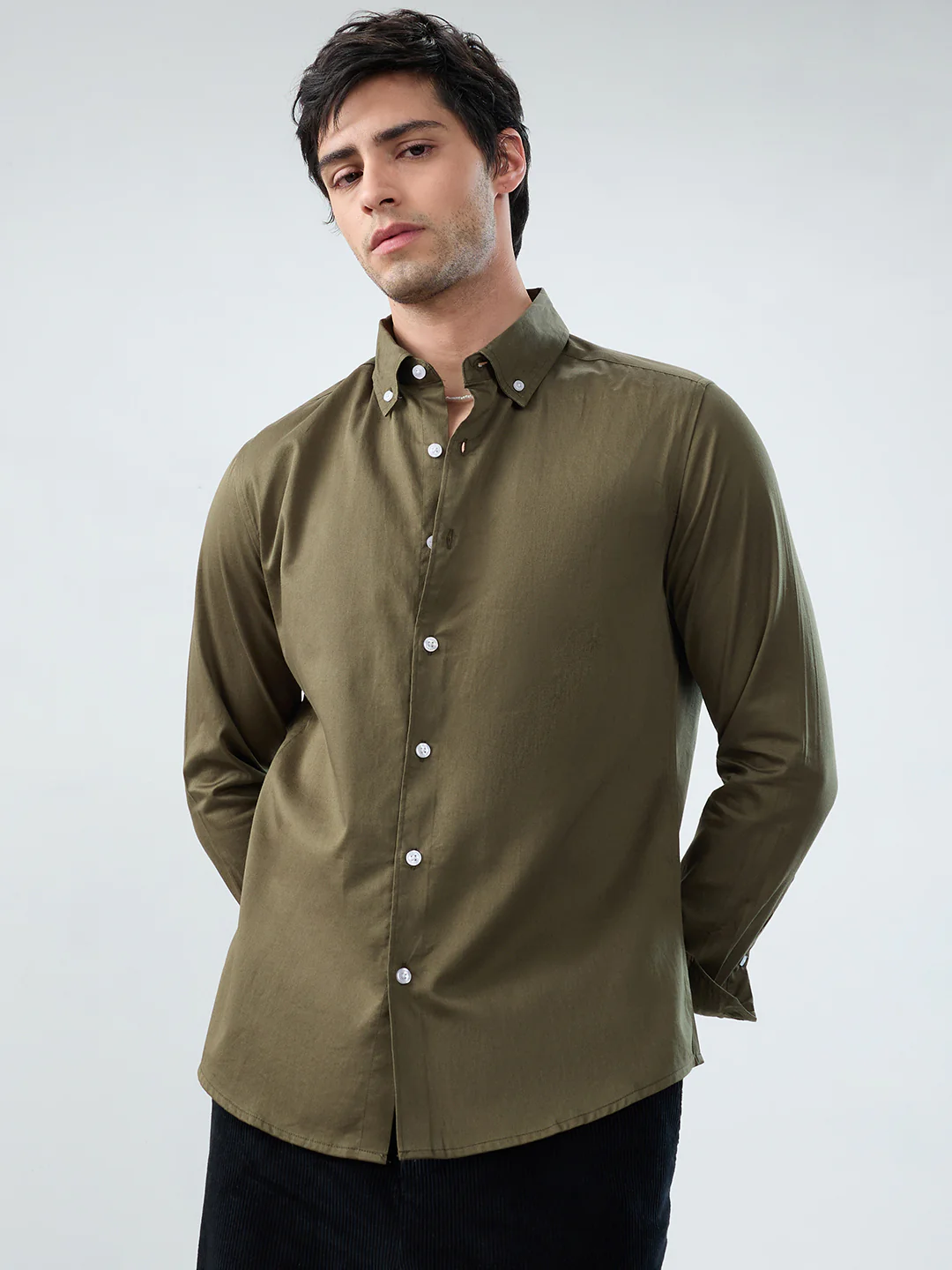 Wild Olive Button-Down Collar Shirt - Image 4