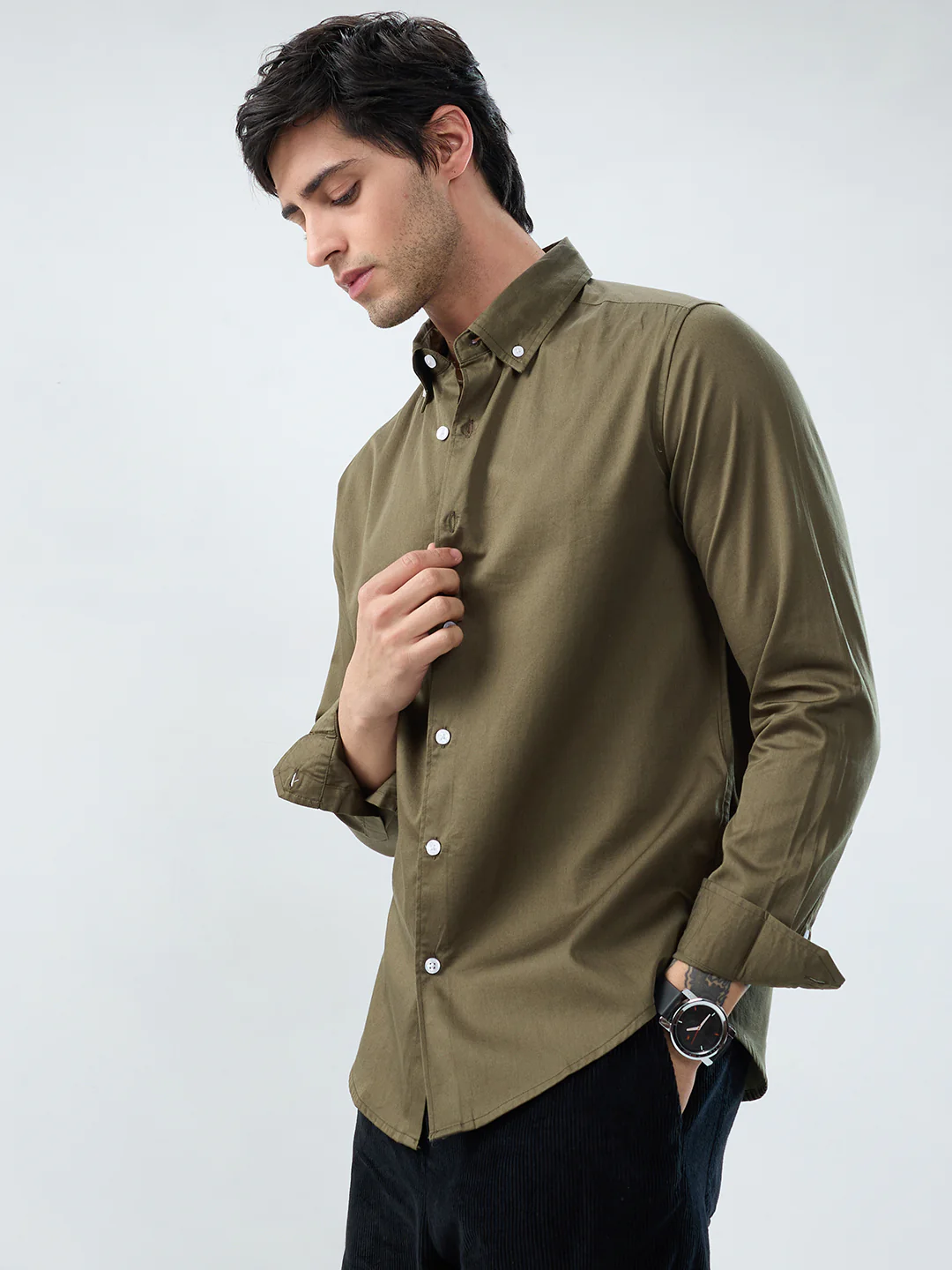 Wild Olive Button-Down Collar Shirt - Image 6