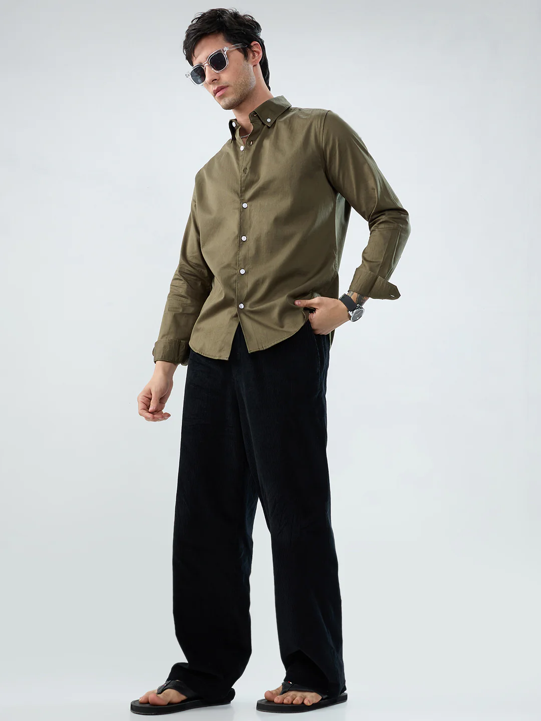 Wild Olive Button-Down Collar Shirt - Image 8