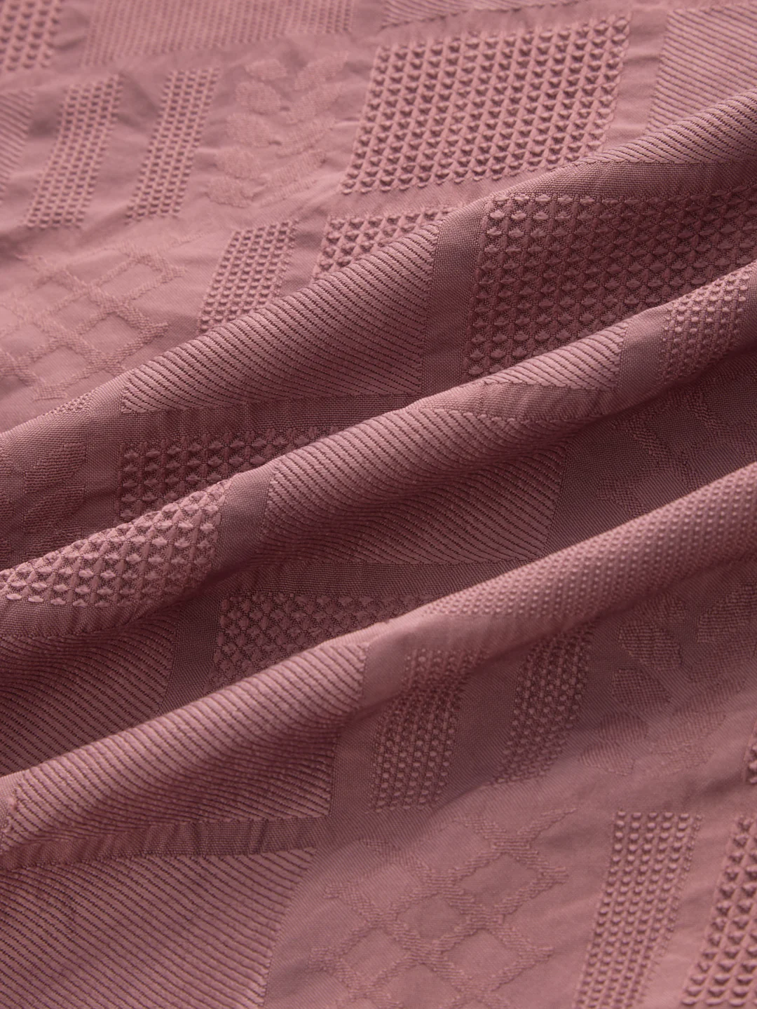 Wild Orchid Pink Block Checks Motif Embossed Shirt - Image 3