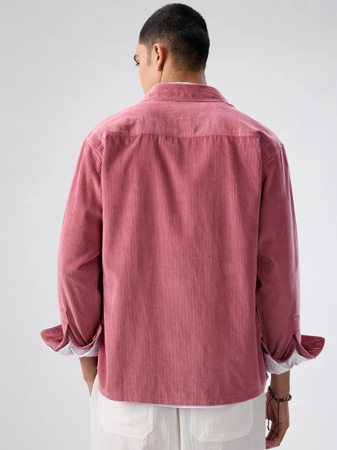 Wild Orchid Pink Corduroy Double Pocket Overshirt - Image 6