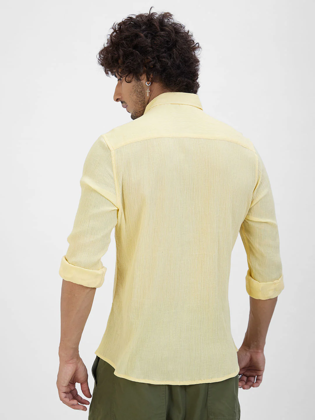 Yellow Crepe Shirt - Image 7