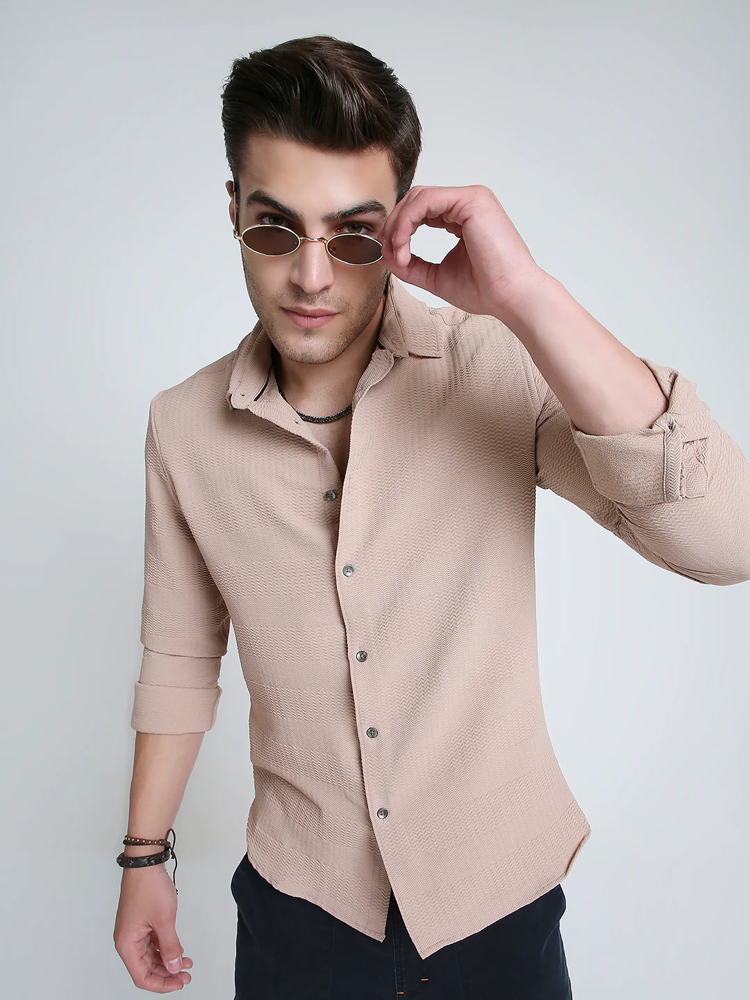 Zigwave Sand Textured Shirt - Image 4