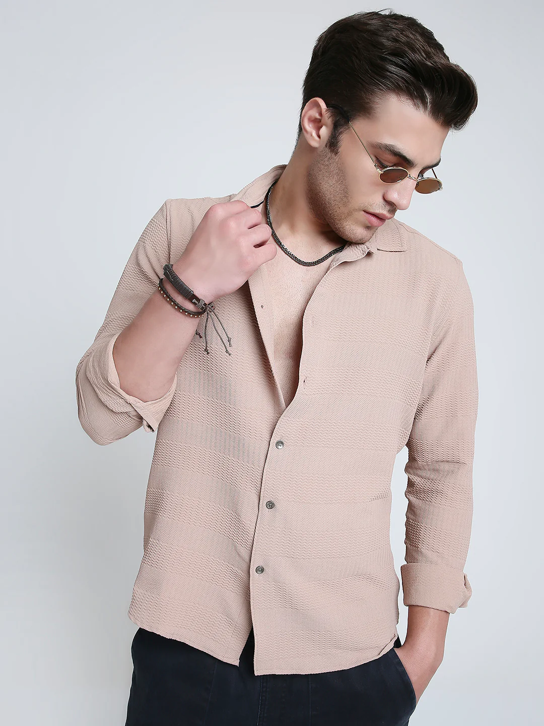 Zigwave Sand Textured Shirt - Image 5