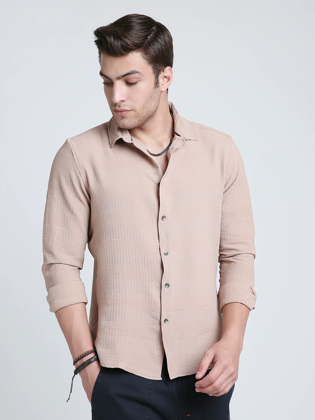 Zigwave Sand Textured Shirt - Image 6